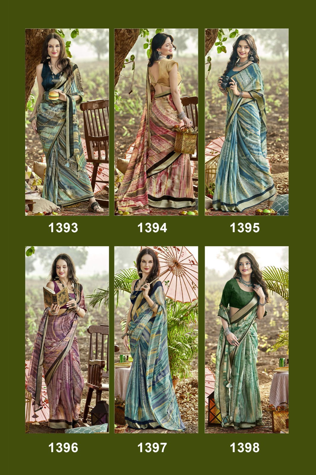 Komalika Vol 3 By Vallabhi Moss Chiffon Wholesale Daily Wear Saree In India
